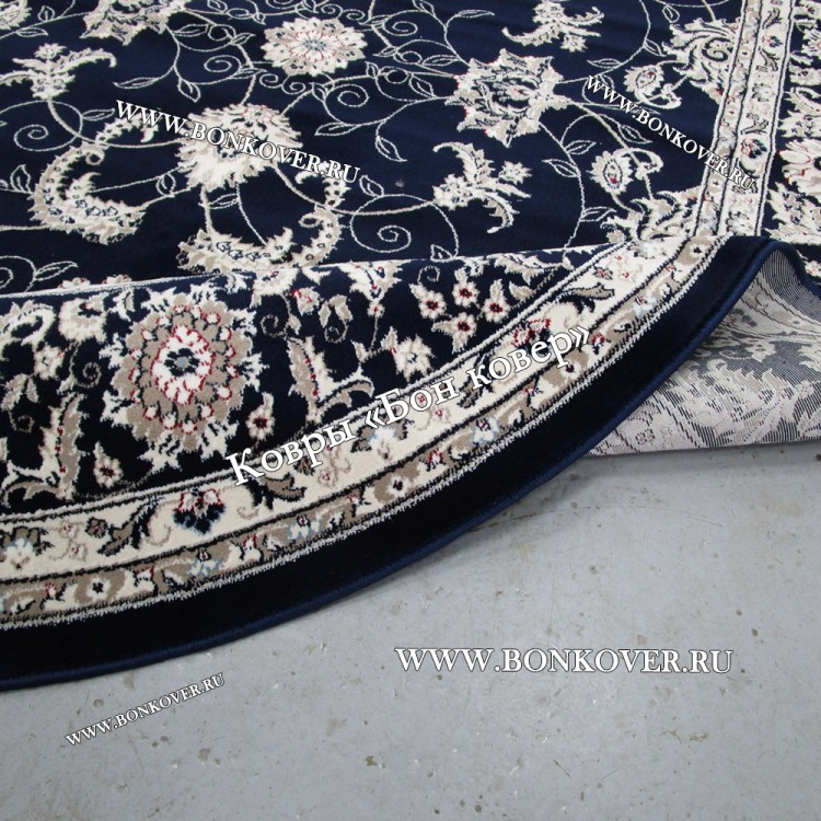 Овальный Ковер Для Гостиной Дизайн 30596 Темно-Синий