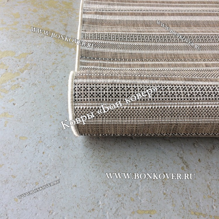 Безворсовый ковер Циновка Дизайн 12 Brown Овал