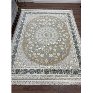 Ковер Медальон Для Гостиной Дизайн 30580 Серый